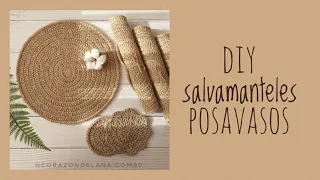 DIY. Mantel individual. Salvamanteles. Posavasos. Decor. Сервировочные салфетки.