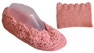 👍НЕСЛОЖНЫЕ СЛЕДКИ💖ДОМАШНИЕ ТАПОЧКИ ВЯЗАНЫЕ КРЮЧКОМ🤩crochet slippers😍Häkelhausschuhe