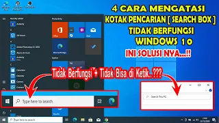 CARA MENGATASI KOTAK PENCARIAN SEARCH BOX TIDAK BERFUNGSI PADA WINDOWS 10 | Ini Solusi nya !!!