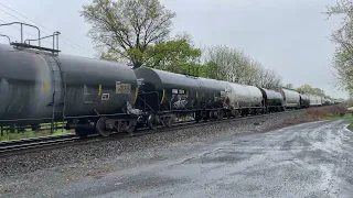Old clip of NS 10K at Bowers PA with NS 8114 in the lead on the NS Reading line 4/30/23