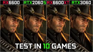 RX 6600 vs RTX 2060 Super vs RX 6600 XT vs RTX 3060 | Test in 10 Games at 1080p Resolution | 2023