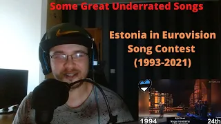 Some Great Underrated Songs / Estonia in Eurovision Song Contest (1993-2021) (Reaction)