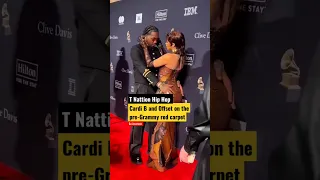 Cardi B and Offset on the pre-Grammy red carpet #cardib #offset #rap #grammy #shortsfeed