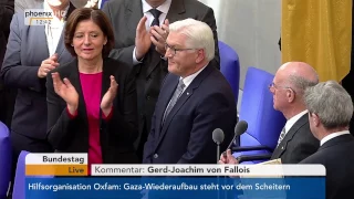 Vereidigung und Rede des neuen Bundespräsidenten Frank-Walter Steinmeier am 22.03.2017