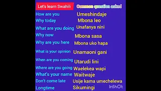 Swahili#learning