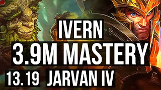 IVERN vs JARVAN IV (JNG) | 4/0/10, 3.9M mastery, Rank 5 Ivern, 1200+ games | NA Challenger | 13.19