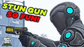 GTA 5 Online - Stun Gun Review | How to Buy | NEW DLC Weapon | GTA 5 Online - The Contract