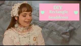 DIY lolita fashion rectangle headdress