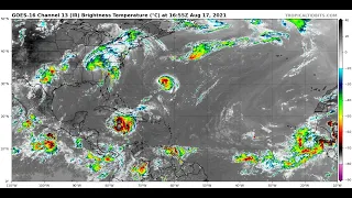 [Tue / Aug 17] Grace Intensifying in Western Caribbean; Henri Strengthening South of Bermuda