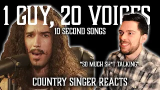 Country Singer Reacts To One Guy 20 Voices (Michael Jackson, Post Malone, Roomie & MORE)