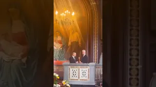 #Путин приехал в #храм Христа Спасителя на пасхальную службу