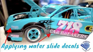 Custom Build how to Applying water slide decals 1:18 diecast model