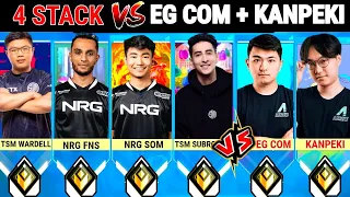 NRG S0m, NRG FNS, TSM Subroza & Wardell Stacked Against EG Com & Kanpeki in Radiant Ranked Valorant