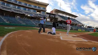 Flying through Isotopes Park for Opening Night