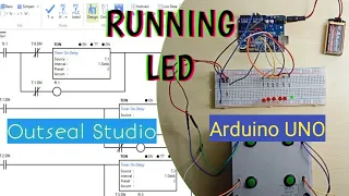 Tutorial PLC Arduino ‼️Running LED Arduino Uno dengan pemrograman melalui outseal studio