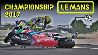 Huge CRASH in Le Mans | MotoGP AI Championship 2017 | #5 | French GP