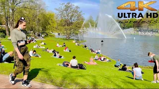 [4K HDR] Walking at Dammtor Park. Sunny day Hamburg Planten un Blomen .Germany 🇩🇪 2021 . Part1