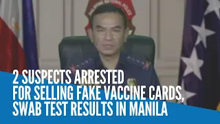 2 suspects arrested for selling fake vaccine cards, swab test results in Manila