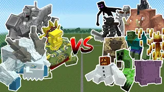 MUTANT MOBS TEAM VS MOWZIE'S MOBS BOSSES - MINECRAFT MOB BATTLE