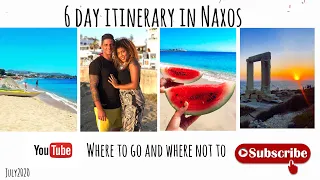 6 day Itinerary in Naxos / Νάξος καλοκαίρι 2020