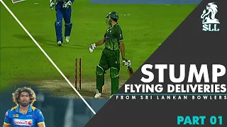 Unplayable Stump Flying Deliveries by Sri Lankan Bowlers in World Cricket😱.