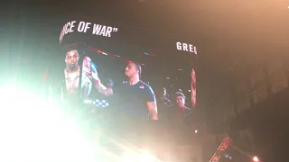 UFC fight night live walkout Greg “prince of smashing females” Hardy ex NFL DE back in Texas