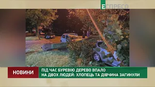 Під час буревію дерево впало на двох людей: хлопець та дівчина загинули