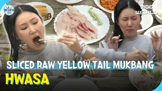 [C.C.] The season of sliced raw yellow tail is back! #HWASA #MAMAMOO