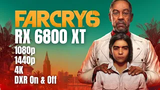 RX 6800 XT & Ryzen 5 7500F Far Cry 6: Ultra Settings - 1080p - 1440p - 4K - DXR On & Off