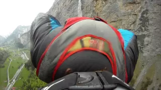 GoPro - Carson Klein Wingsuit through a waterfall.