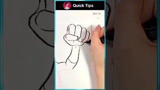 Draw a Fist BETTER with this Neat Trick #shorts #artshorts #drawingtips