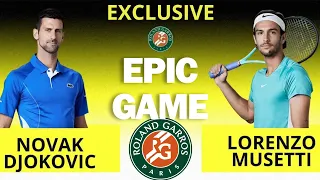 Djokovic vs. Musetti - Epic Night Session at Roland Garros 2024