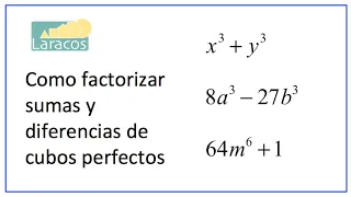Como factorizar sumas y diferencias de cubos perfectos (ejemplo 3)