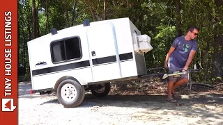 Camping In A 4x8 Runaway Micro Camper