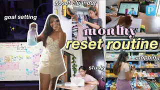 MONTHLY RESET ROUTINE✨🍂: setting goals, new study routine, workout, cleaning & more