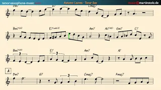 How to play "Autumn Leaves" (Latin) with your tenor sax including sax solo! #jazz #autumnleaves