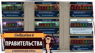 Правительства и политические курсы в Sid Meier's Civilization VI