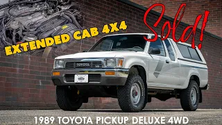 4WD 1989 Toyota Pickup Extra Cab Deluxe - 1CM0109P