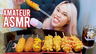 Trying Korean Corn Dog for the first time! Mukbang + ASMR Philippines