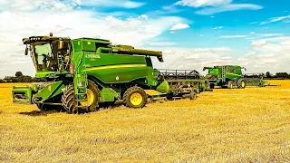 Żniwa 2020 na większą skalę | 300 ha vs 3 kombajny | John Deere | Fendt | New holland | Zetor |