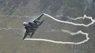 F-15 Strike Eagle Low Fly in the Mach Loop!!