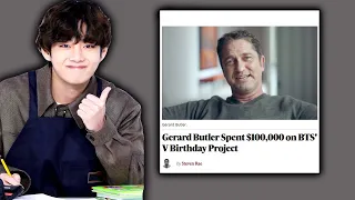 Taecember! Gerard Butler Spent $100,000 on BTS' V Birthday Project