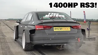 1400HP Audi RS3 LMS R30 Turbo DSG - 0-303 KM/H Acceleration!