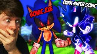 Reacting to DARK SUPER SONIC vs SONIC.EXE