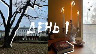 🕯 ЖУТКИЙ КНИЖНЫЙ МАРАФОН🕯📚 украшаю дом, гуляю в тёмном парке, зажигаю свечи | ДЕНЬ 1