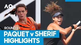 Chloe Paquet vs Mayar Sherif Match Highlights (1R) | Australian Open 2021