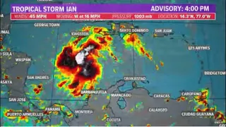 Tropical Storm Ian Update: Forecast path, satellite image and spaghetti models