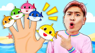 강이와 아기상어 손가락 동요 인기 영어 동요를 배워요!  Five Finger Family Baby shark kids Song Nursery Rhymes