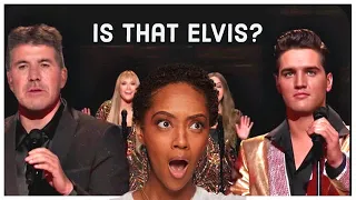 OMG! ELVIS Sings w/ Simon Cowell, Sofia Vergara and Heidi Klum on America's Got Talent! | REACTION