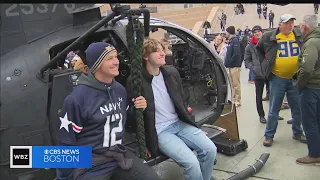Fans celebrate Army-Navy game at Gillette Stadium in Foxboro